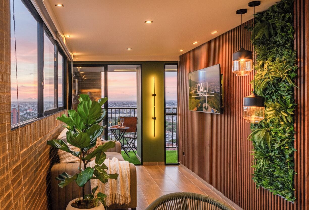 Apartemen Mewah, balkon, pemandangan kota | Area keluarga
