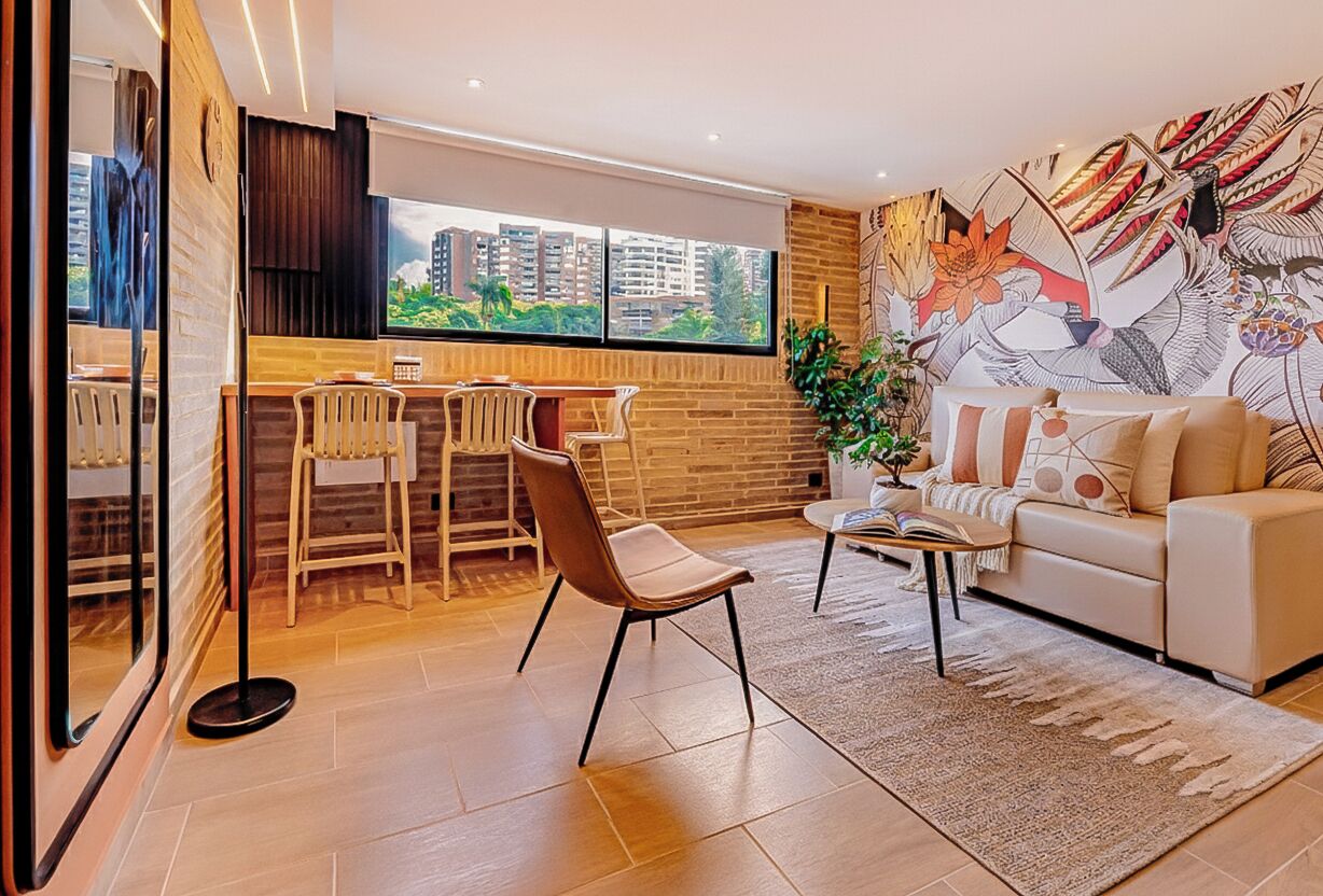 Luxury Apartment, Balcony, Mountain View | Living area
