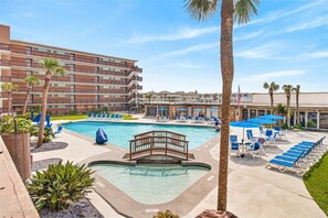 A heated pool - Gulfstream Condos Unit 321 | Pool & Hot Tub | Private Balcony Gulf View (Corpus Christi)