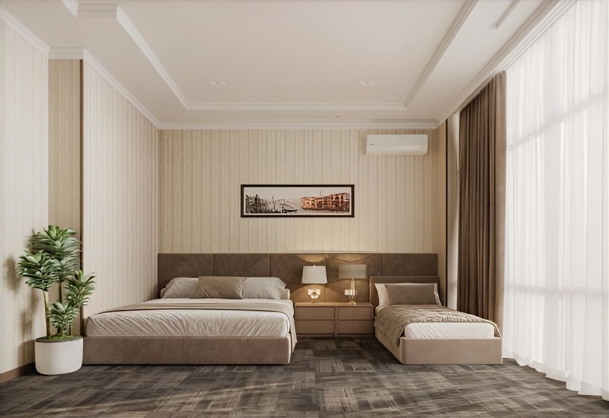 Phòng đôi hoặc 2 giường đơn dành cho gia đình, quang cảnh thành phố | Bàn ủi/dụng cụ ủi quần áo, truy cập Internet không dây miễn phí 