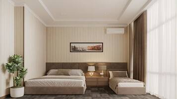 Chambre Familiale Double ou avec lits jumeaux, vue ville