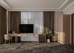 Deluxe Double Room, City View | Interior - Qo'noq South railway hotel (Tashkent)