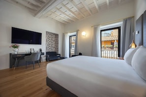 Chambre Deluxe, vue ville | Literie de qualité supérieure, couette en duvet d'oie