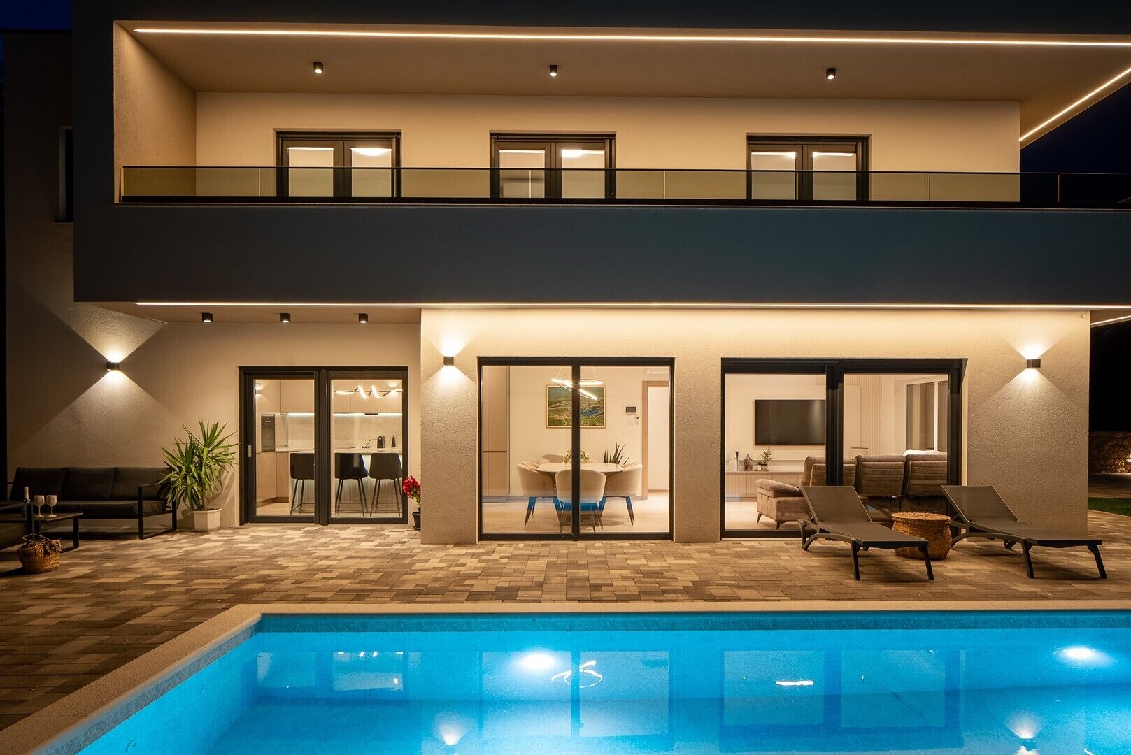 A heated pool