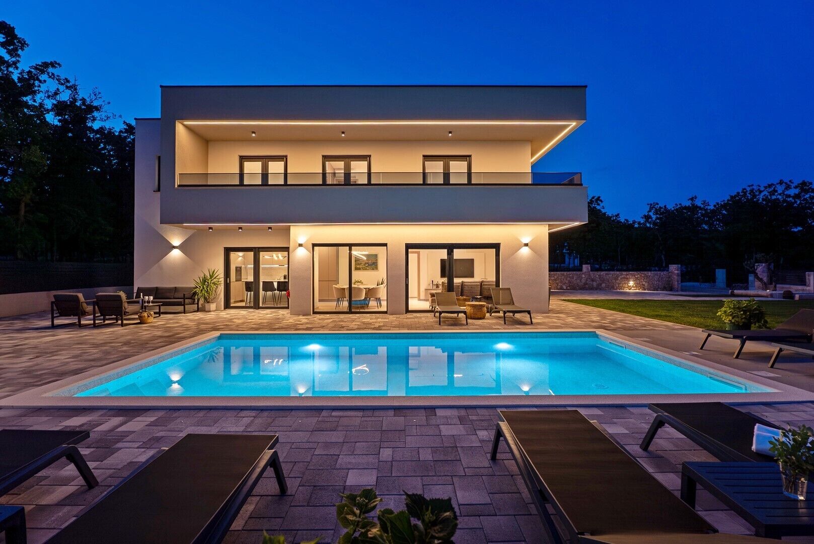A heated pool