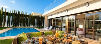 Exclusive-use villa with private chef and heated pool, above Taghazout Bay