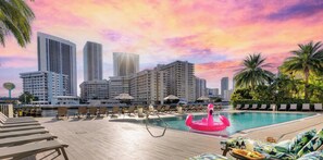 Pool - Modern Studio | Sunset Views | Beachwalk Resort (Hallandale Beach)