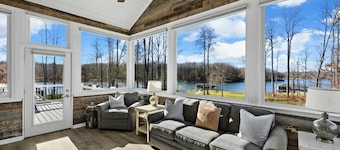 Waterfront Retreat Lakefront Game Room Dock