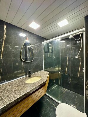 Apartament Deluxe, vistes parcials a l'oceà | Bany