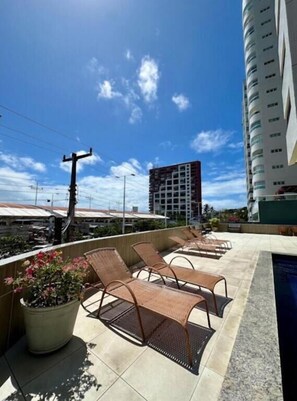 Terrace/patio - 504 ocean tower 60m2 sea view 2 quartos (Fortaleza)