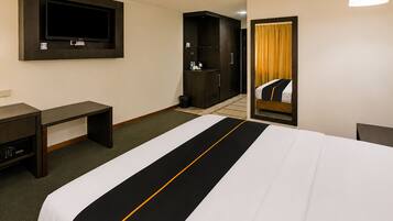 Desk, free WiFi, bed sheets