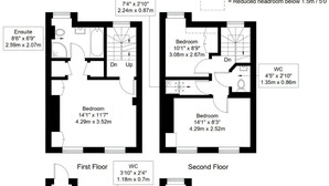A hotel floor plan with three bedrooms, a shower room, a kitchen, and a patio. - Refined Pimlico Townhouse (London)