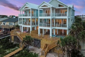 Exterior - Gulf-Front Luxury Home with Private Pool, Beach Access & Bikes! (Panama City Beach)