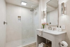 Hair dryer, towels