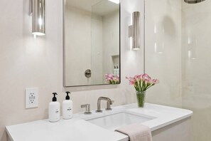 Hair dryer, towels