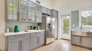 Oven, stovetop, coffee/tea maker, toaster - Timeless Shingled Hampton Bays Retreat with Private Heated Pool, An... (Hampton Bays)