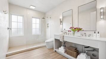 Hair dryer, towels