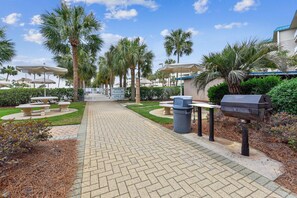 Condo, Multiple Beds (Amalfi Coast 423C- Ocean Stars & Stri) | Outdoor dining - Amalfi Coast 423c- Ocean Stars & Stripes (Miramar Beach)