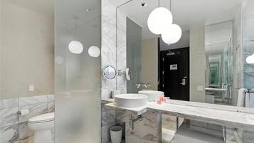 Shower, jetted tub