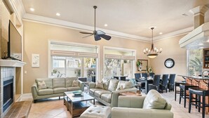 Hus, flere senger (Beachwalk Retreat) | Oppholdsområde