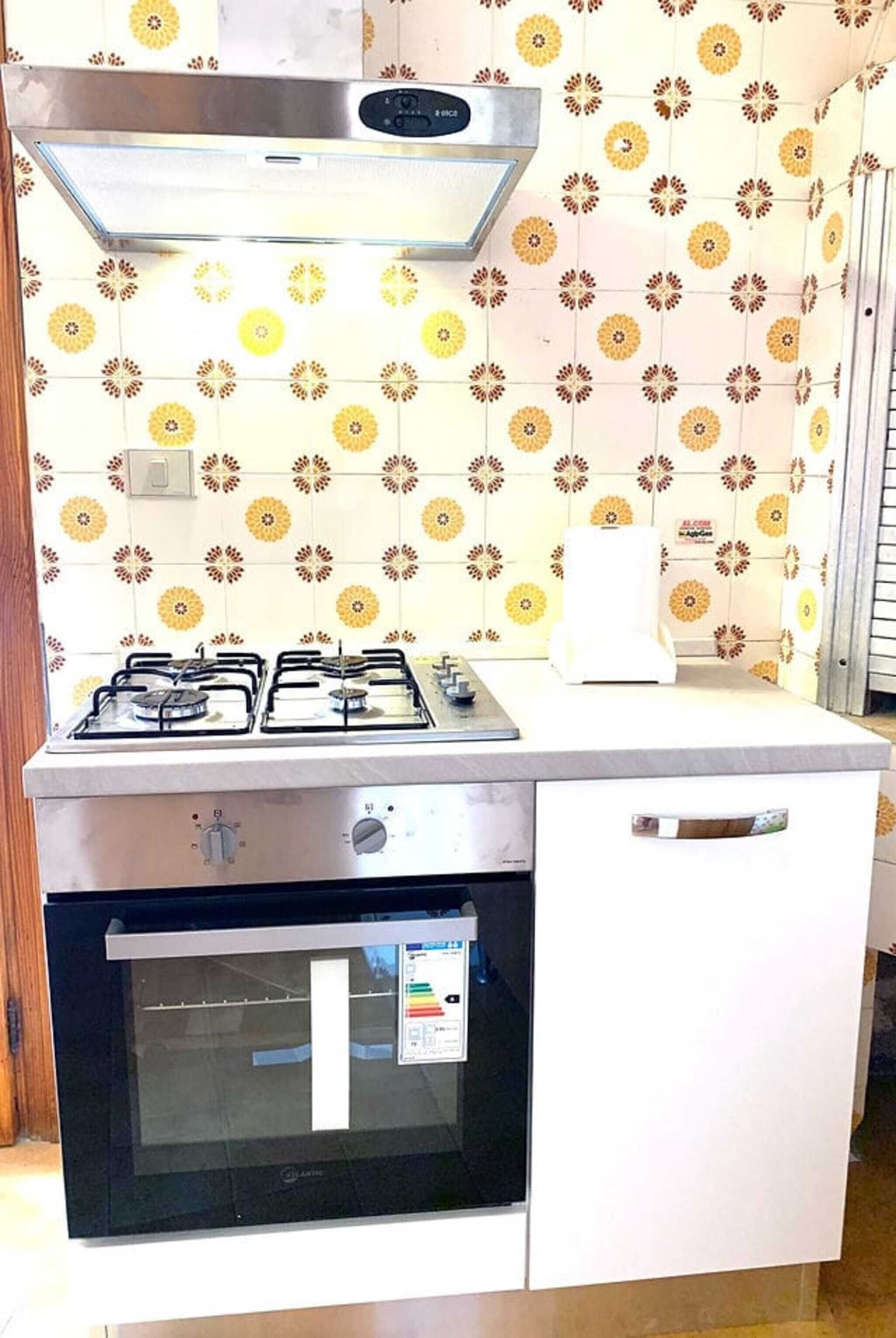 Fridge, oven, stovetop, cookware/dishes/utensils