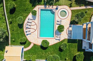 Pool - Luxurious Villa Arthur in Corfu | Heated Pool & Jacuzzi, Sea Views, Outdoor BBQ (Kassiopi)