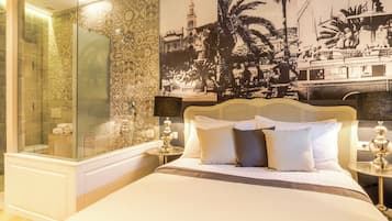 Luxury Double Room, City View | Minibar, in-room safe, desk, laptop workspace