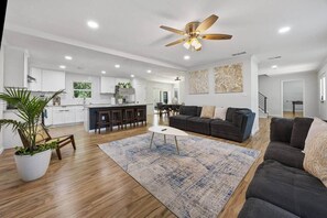 TV, fireplace - Family Getaway with Pool & Fire Pit (Flower Mound)