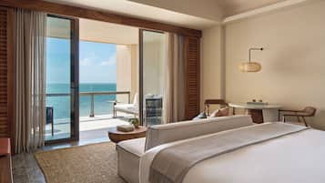 Ropa de cama de alta calidad y minibar con artículos gratuitos