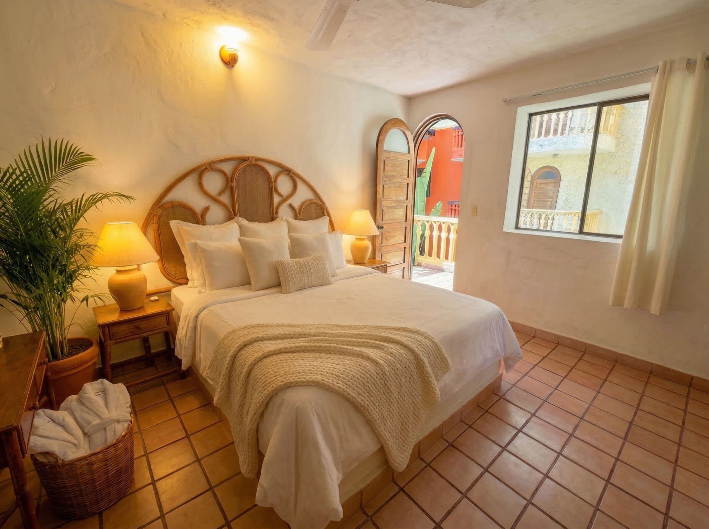 Casa familiare, vista cortile | Una cassaforte in camera, una scrivania, postazione laptop