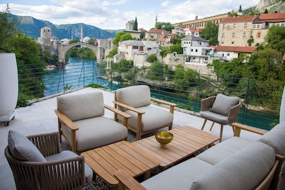 Mostar's most coveted view of Stari Most from your terrace