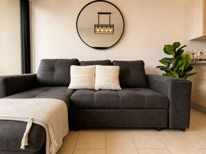 Living area - Modern Apartment on a High Floor in Santa Tecla (Santa Tecla)