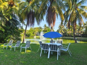 Outdoor dining - Charming 4-bedroom house with AC in Port of San Jose (Port of San Jose)