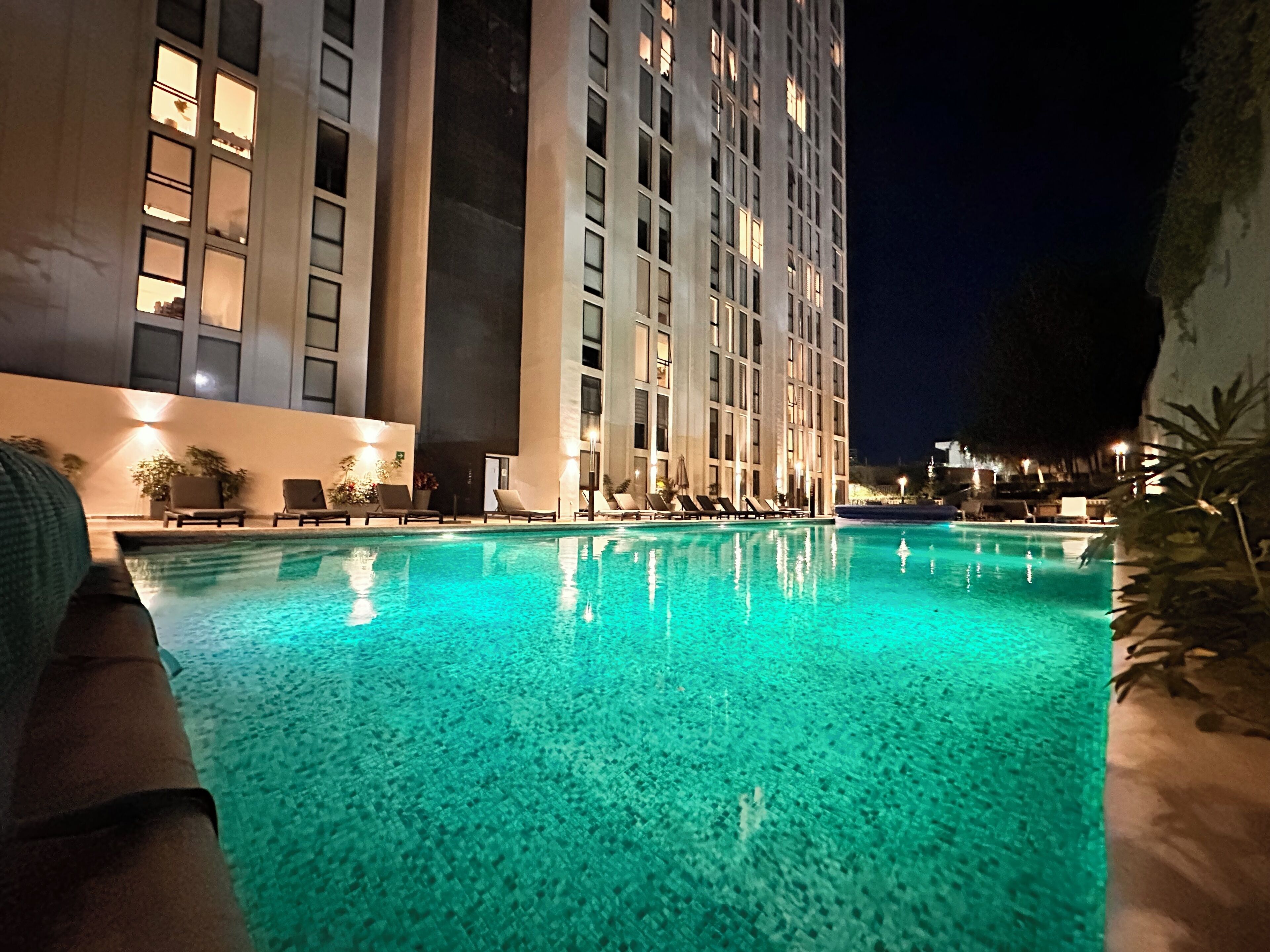 A heated pool