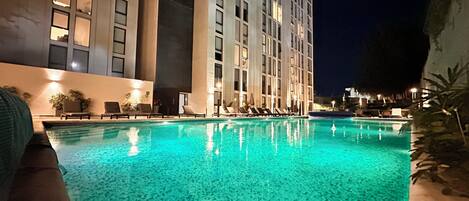 A heated pool