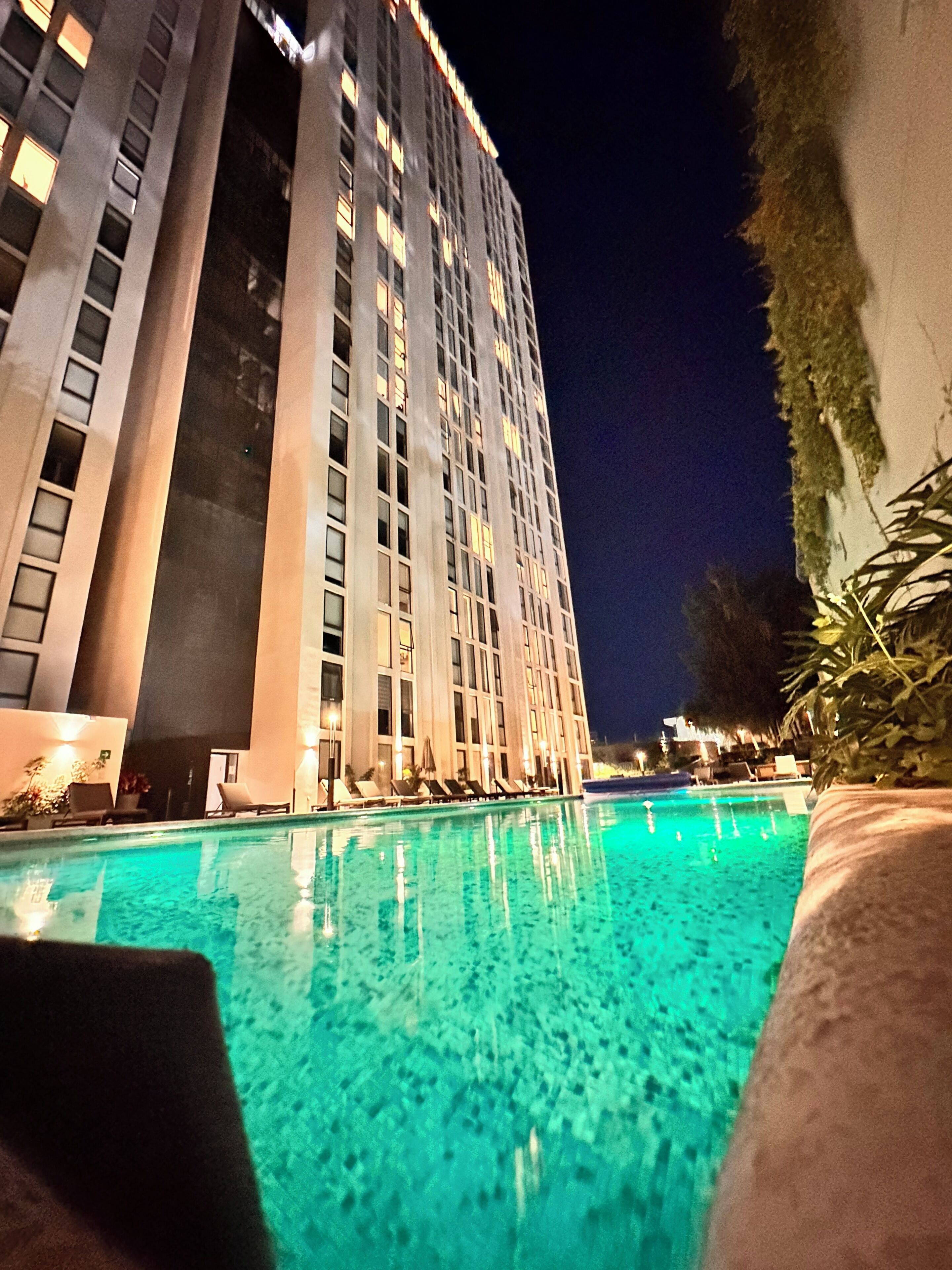 A heated pool