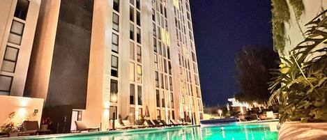 A heated pool