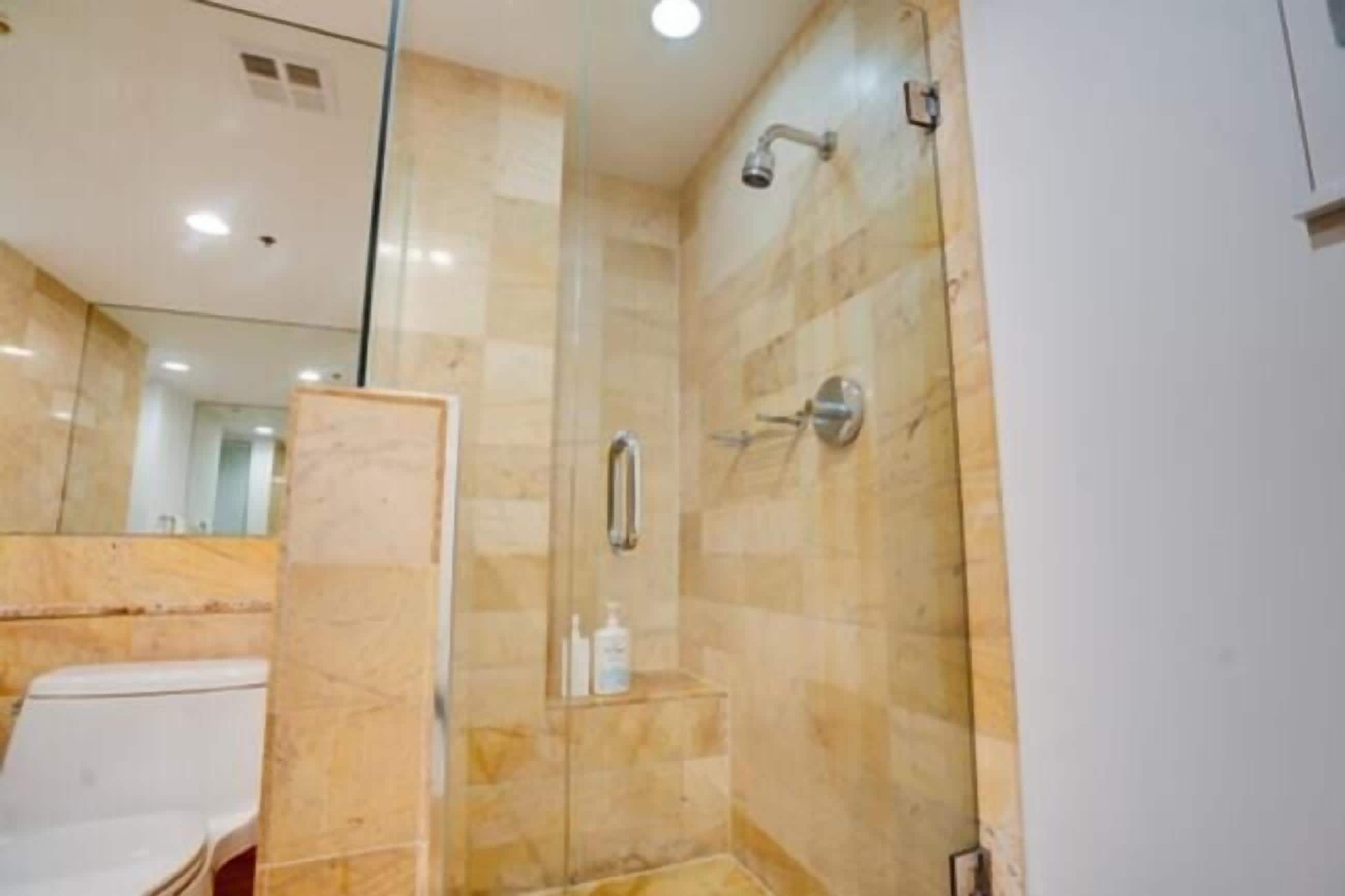 Appart'hôtel Classique, vue ville | Salle de bain | Sèche-cheveux, serviettes fournies, savon, shampoing
