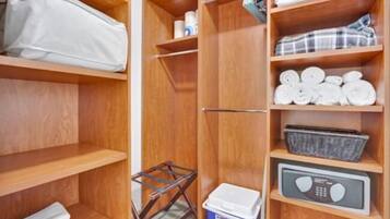 Blackout curtains, iron/ironing board, free WiFi
