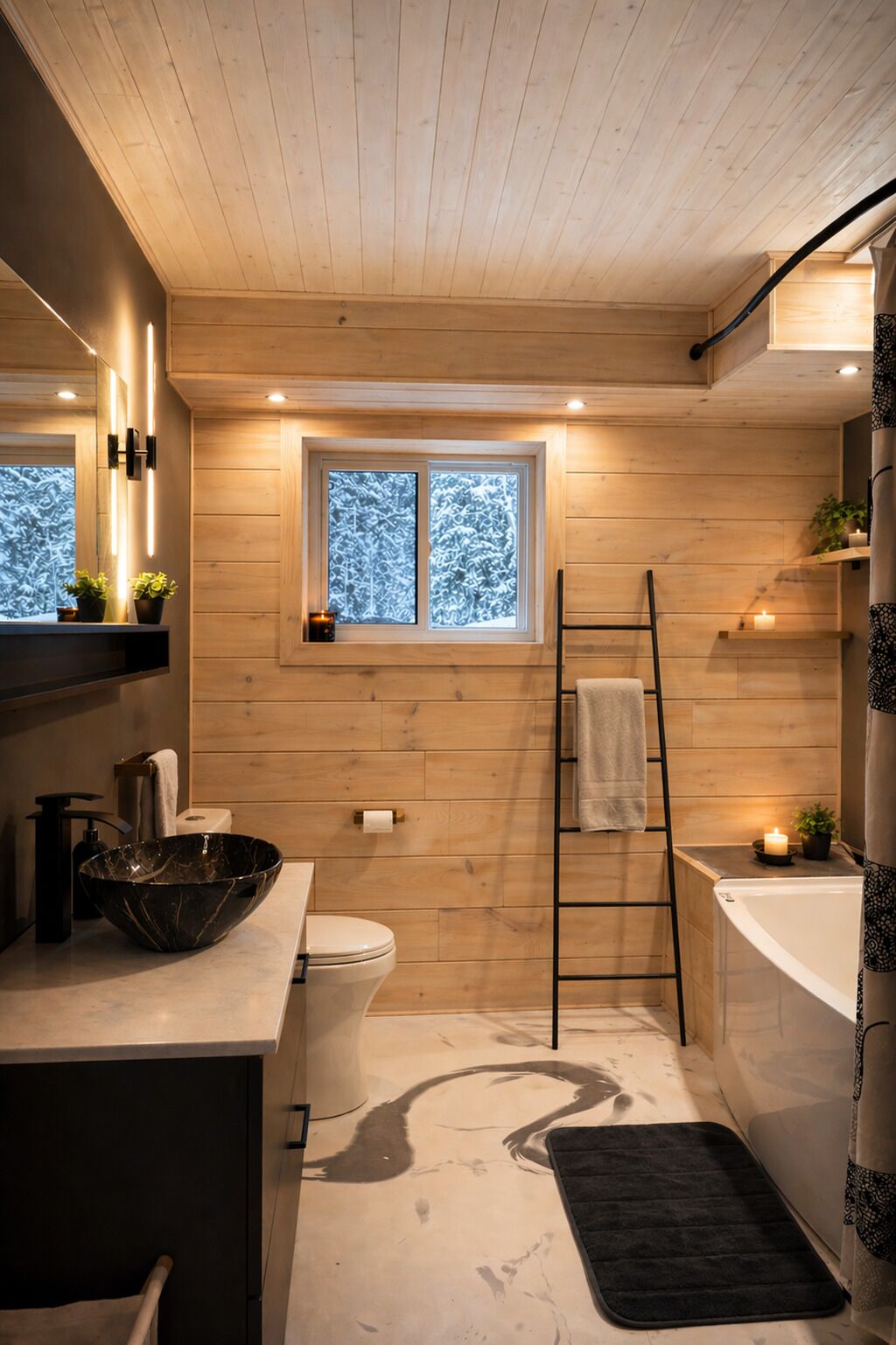 Shower, jetted tub, hair dryer, soap