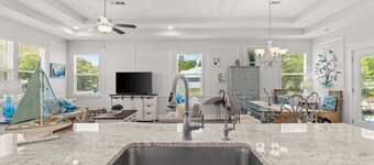 St. George Sound Home Pool, Game Room, Fire Pit, Steps to Water – Forgotten Coast Escape