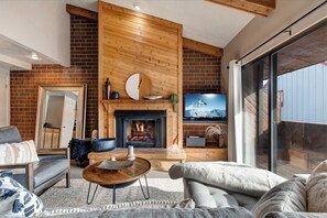 Fireplace - KBM Resorts | In the Heart of Park City, Walk to Slopes, Summer A/C, Spacious, Private Dry Sauna! STR-1 (Park City)