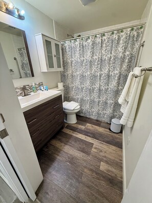 Bathroom - Delightful 1-bedroom apartment with outdoor Jacuzzi (Dallas)