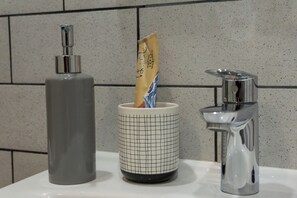 Bathroom amenities -  1-bedroom apartment in charming Tallinn near the city center (Tallinn)