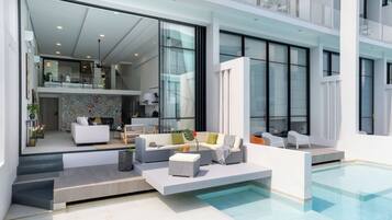 House, Balcony, Pool View | Terrace/patio