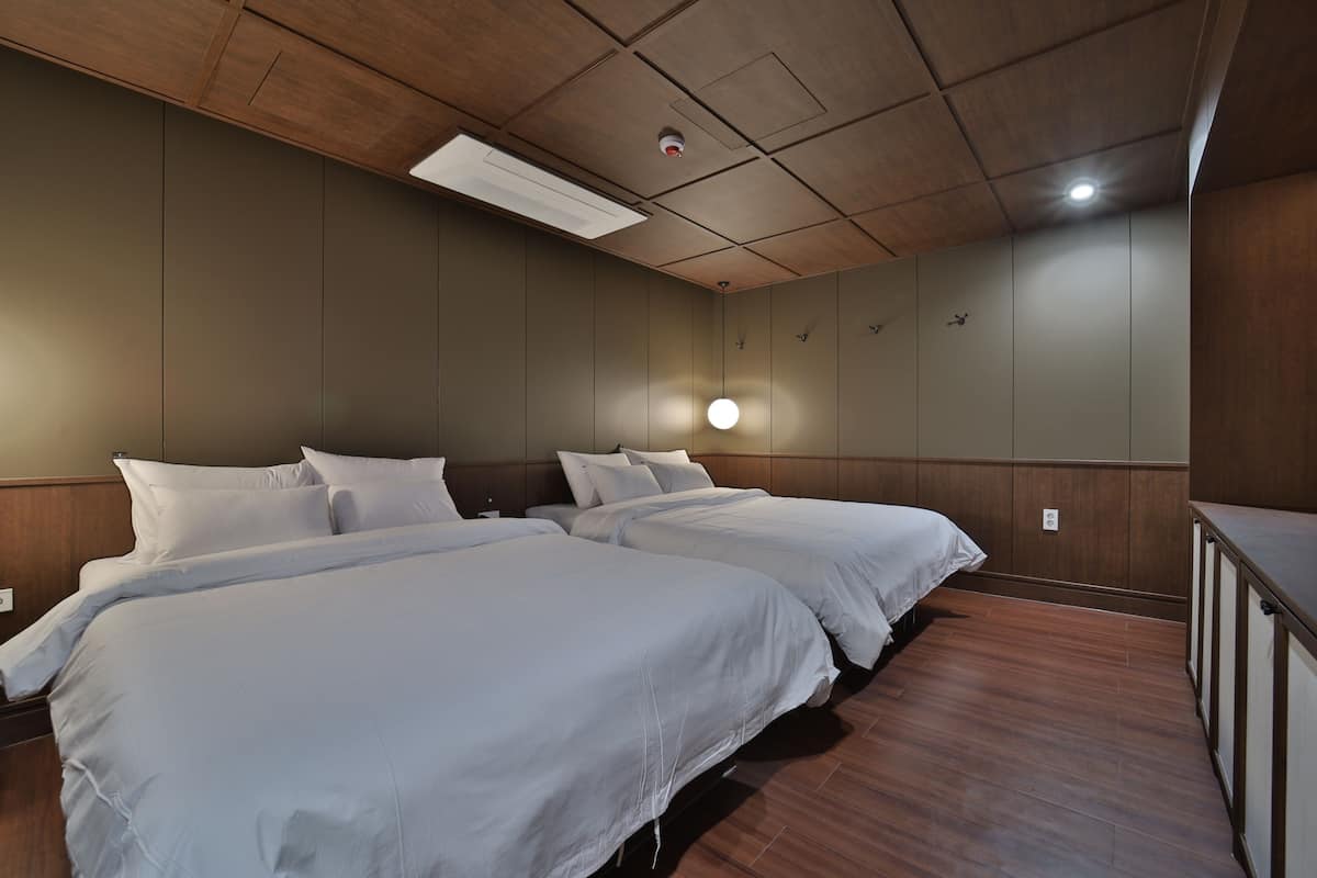 Deluxe Twin Retro - Jacuzzi | Sistema de insonorización, wifi gratis, ropa de cama