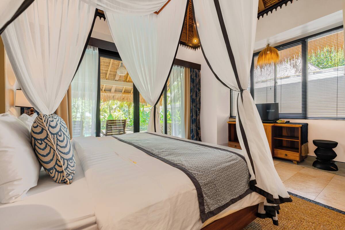 Romantic Villa, Patio, Pool View | View from room