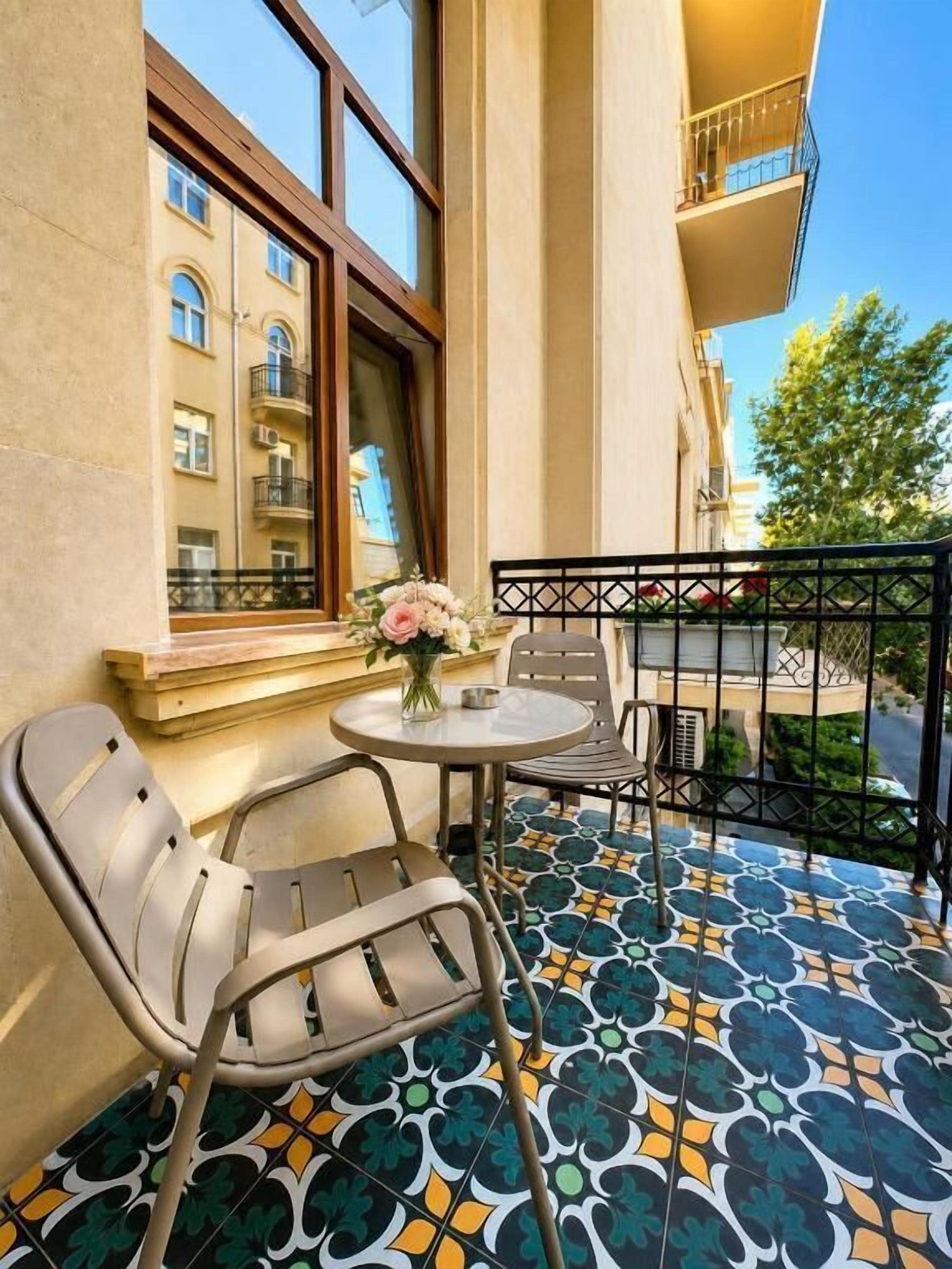 Quarto casal luxo, sacada, vista para a cidade | Terraço/pátio