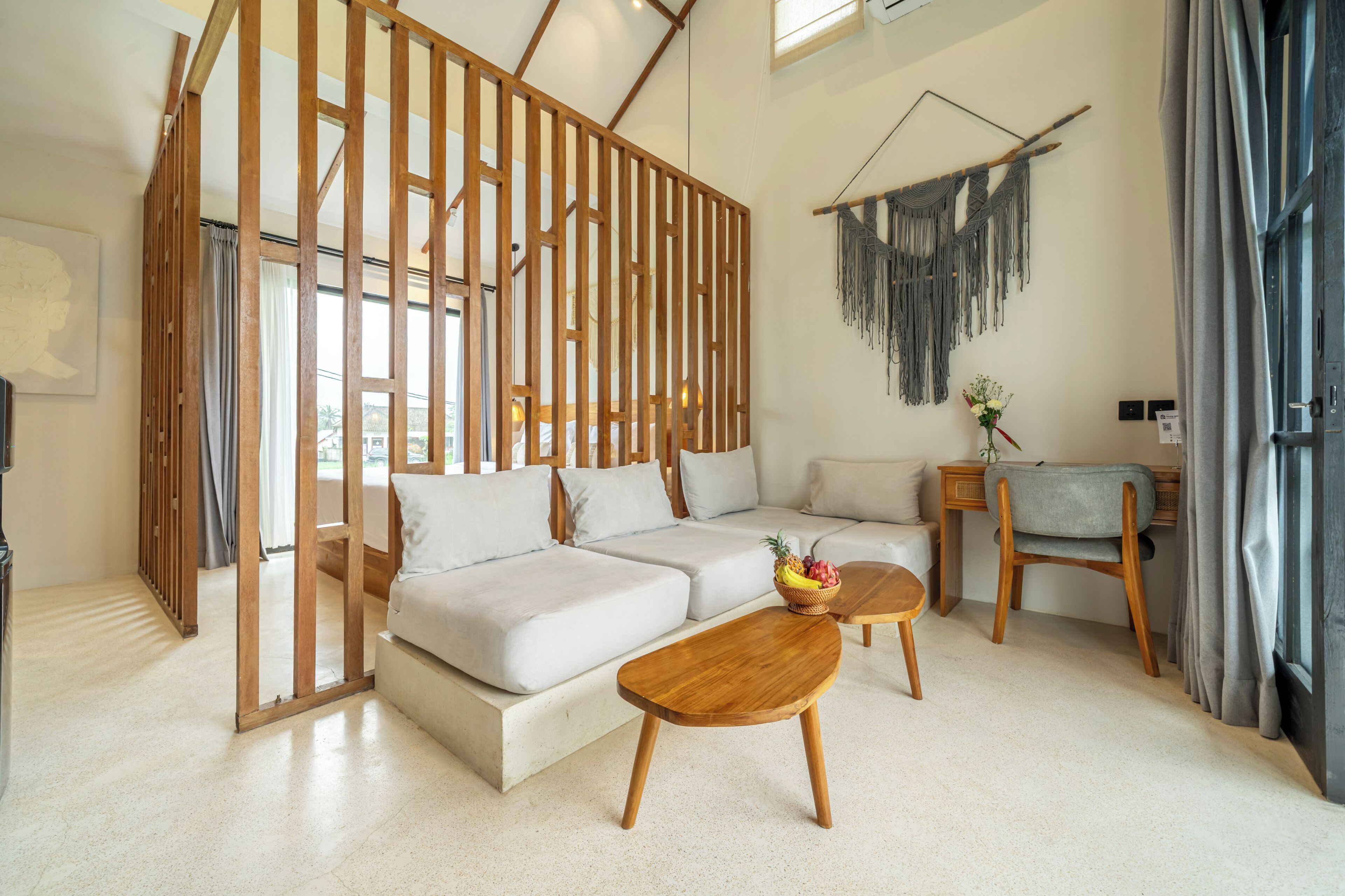 Grand Apartment, Garden View | Living area | 50-inch Smart TV with digital channels