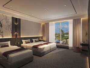 Tripla Standard, balcone | Una scrivania